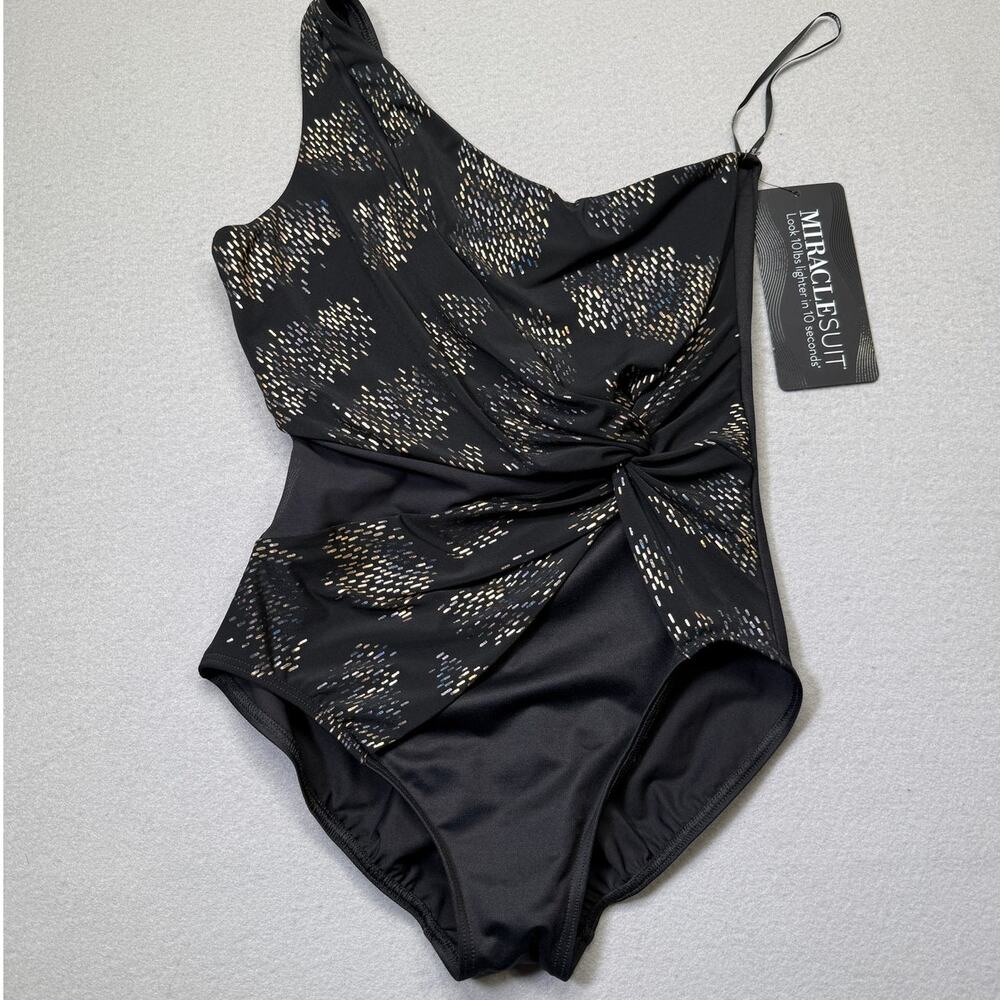 Miraclesuit Women's Iridium Minx Slimming one-Piece  Swimsuit black 14 $188